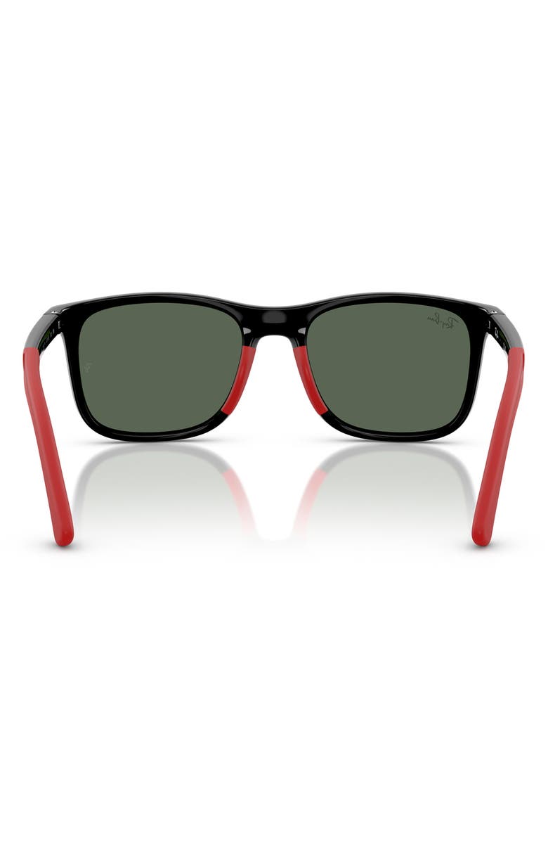 Ray-Ban Kids' 47mm Square Sunglasses, Alternate, color, Black/ Dark Green