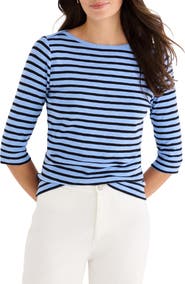 NZT by NIC+ZOE Stripe Boat Neck T-Shirt