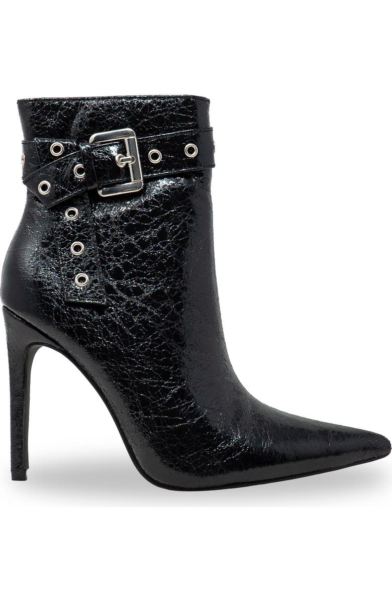 CHASE AND CHLOE Grommet Buckle Pointed Toe Bootie, Alternate, color,