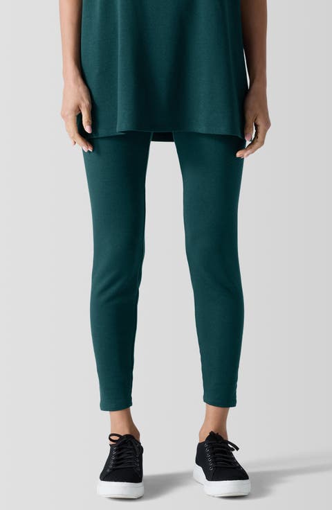 Eileen Fisher High Waist Ankle Leggings (Regular & Petite)