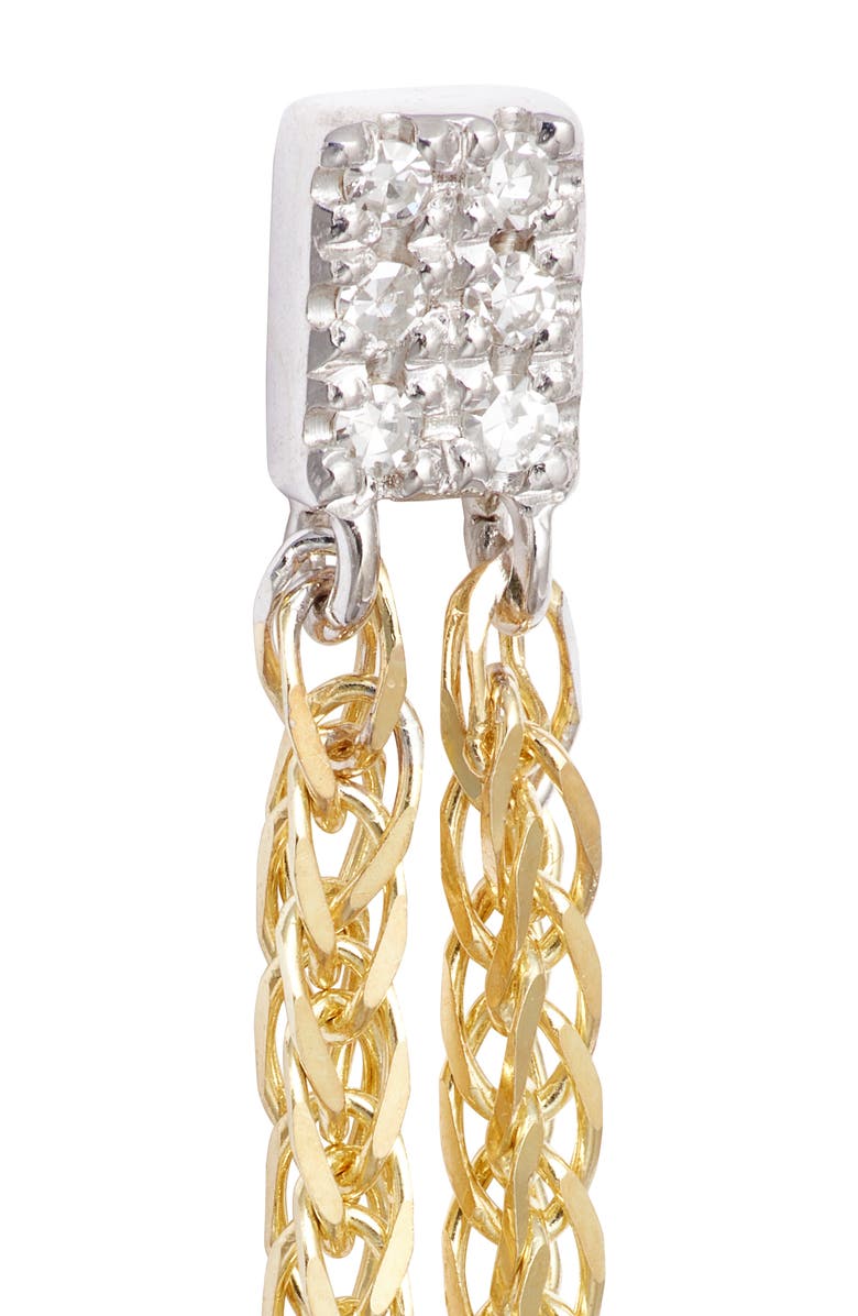 Meira T Diamond Pavé Chain Drop Earrings, Alternate, color, Yellow Gold