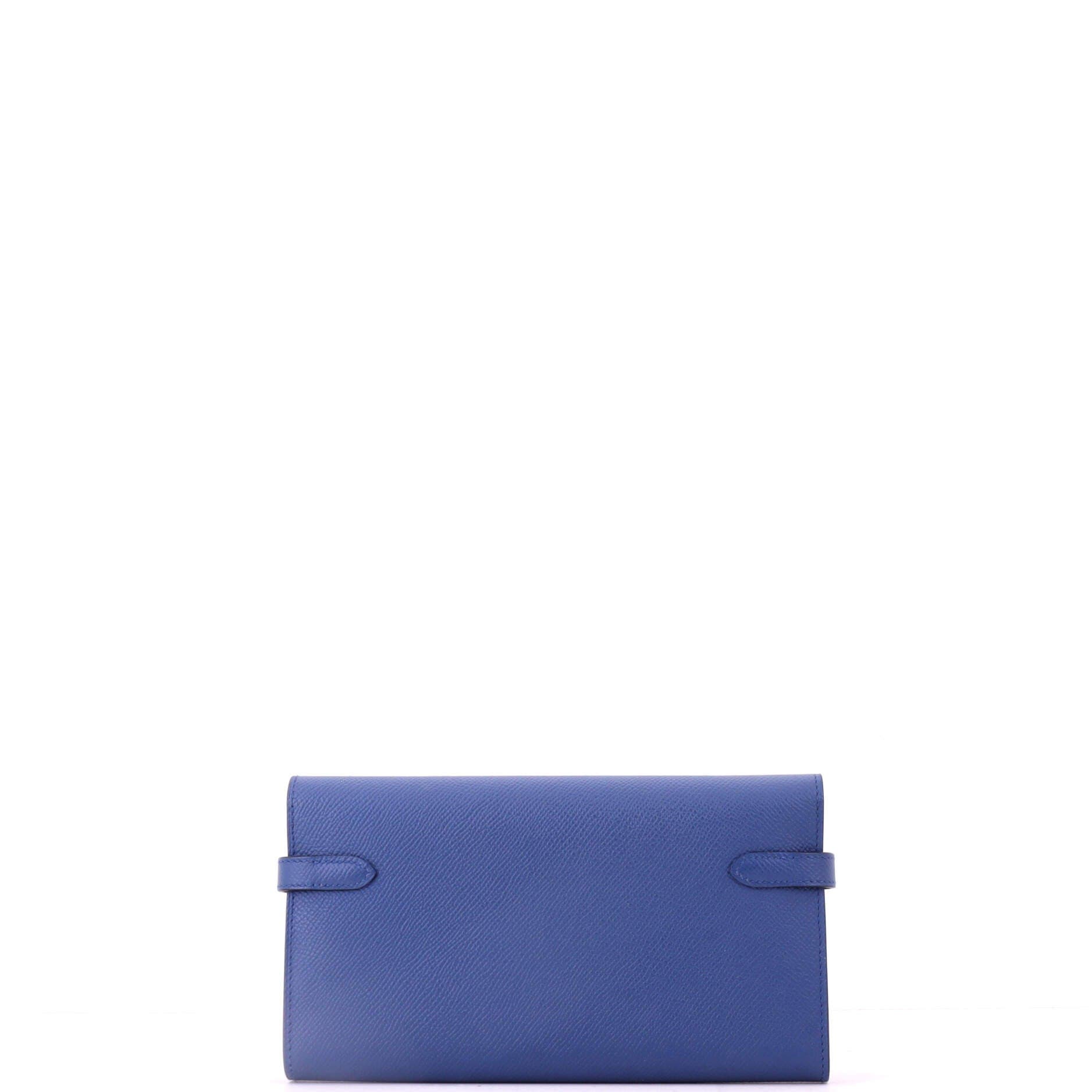 Kelly Wallet Epsom Long, Alternate, color, Blue