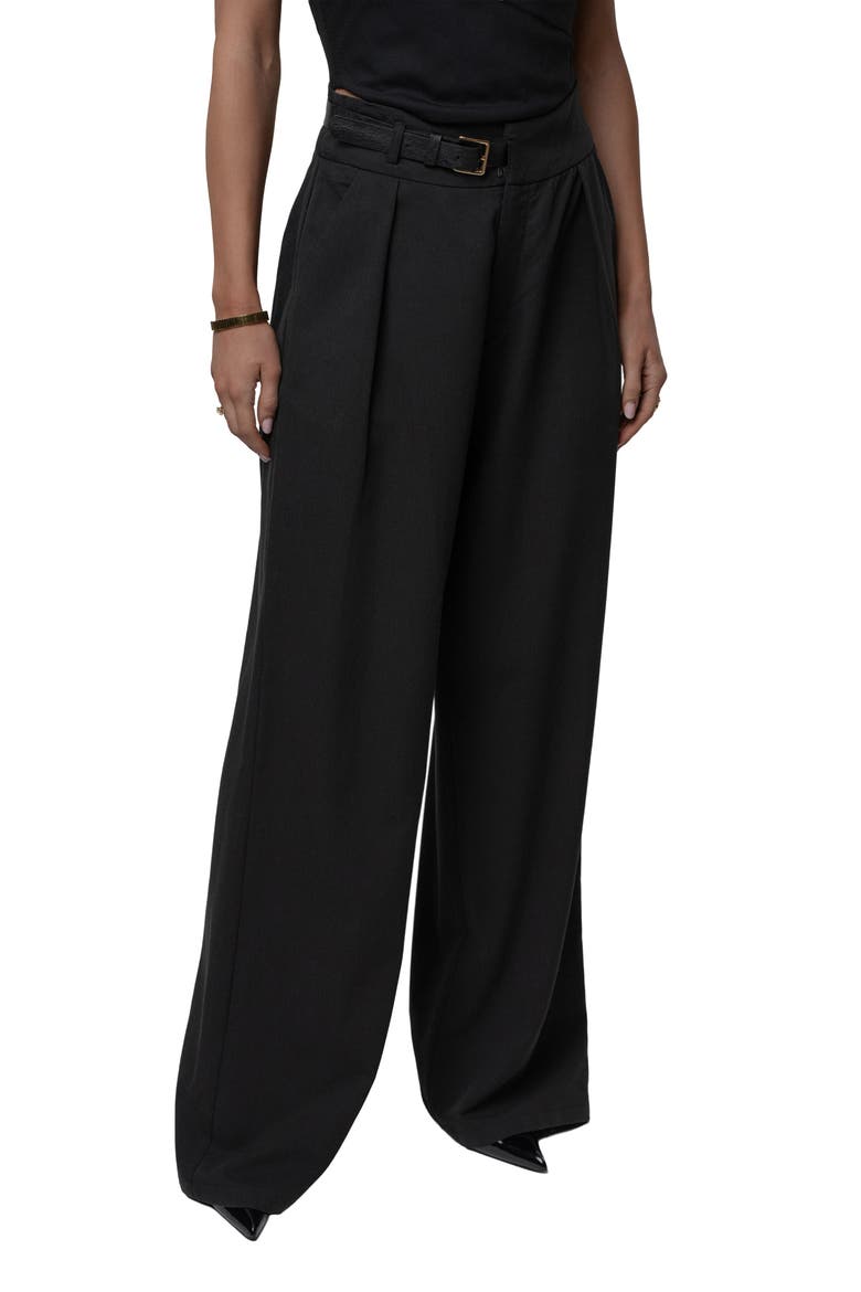 Everywhere Belted Trousers, Alternate, color, Black