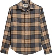 Schott NYC Plaid Flannel Button-Up Work Shirt