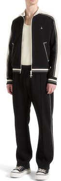 Manière De Voir Tristan Contrast Whipstitch Raglan Track Jacket