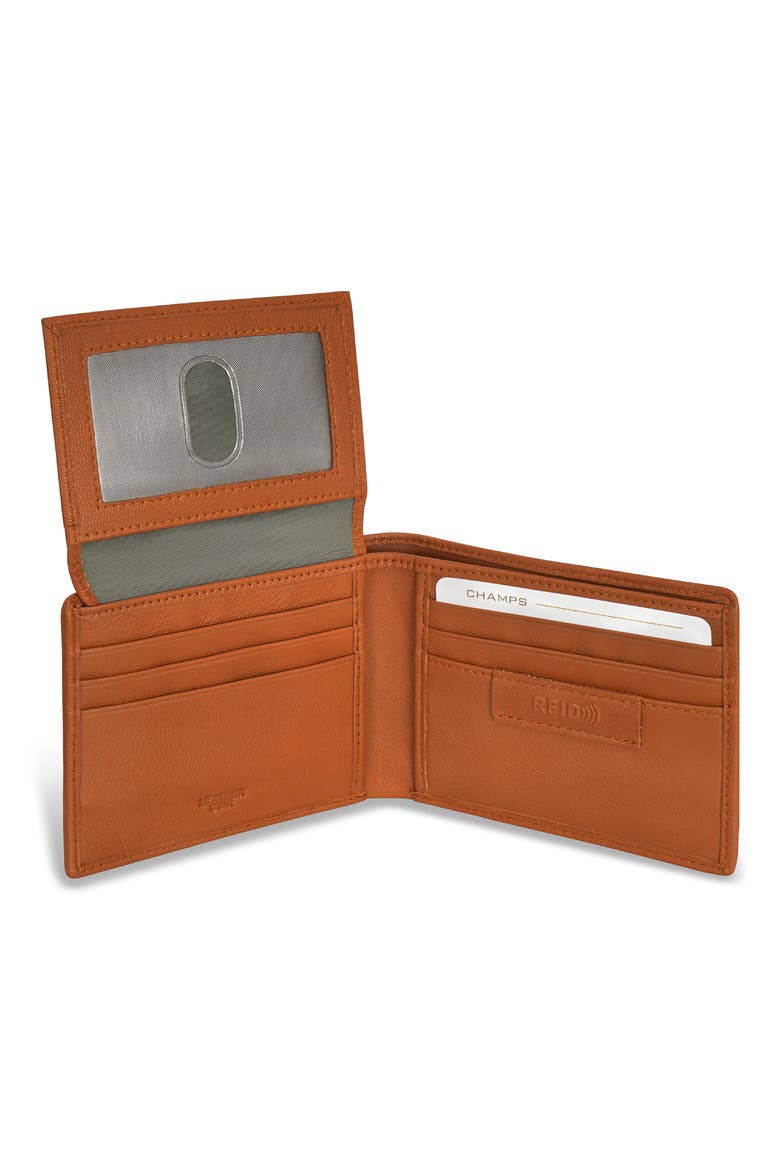 Denim Top Wing Bifold Wallet, Alternate, color, TAN/BLACK