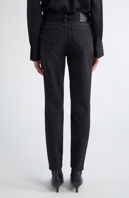 Totême Toteme Low Rise Tapered Leg Jeans In Faded Black