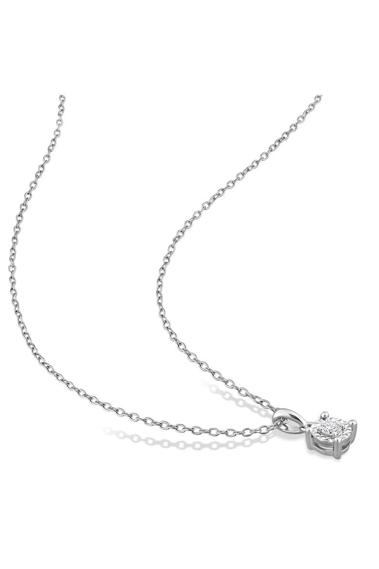 1/10 CTW Lab-Grown Diamond Solitaire Necklace, Alternate, color, Sterling silver