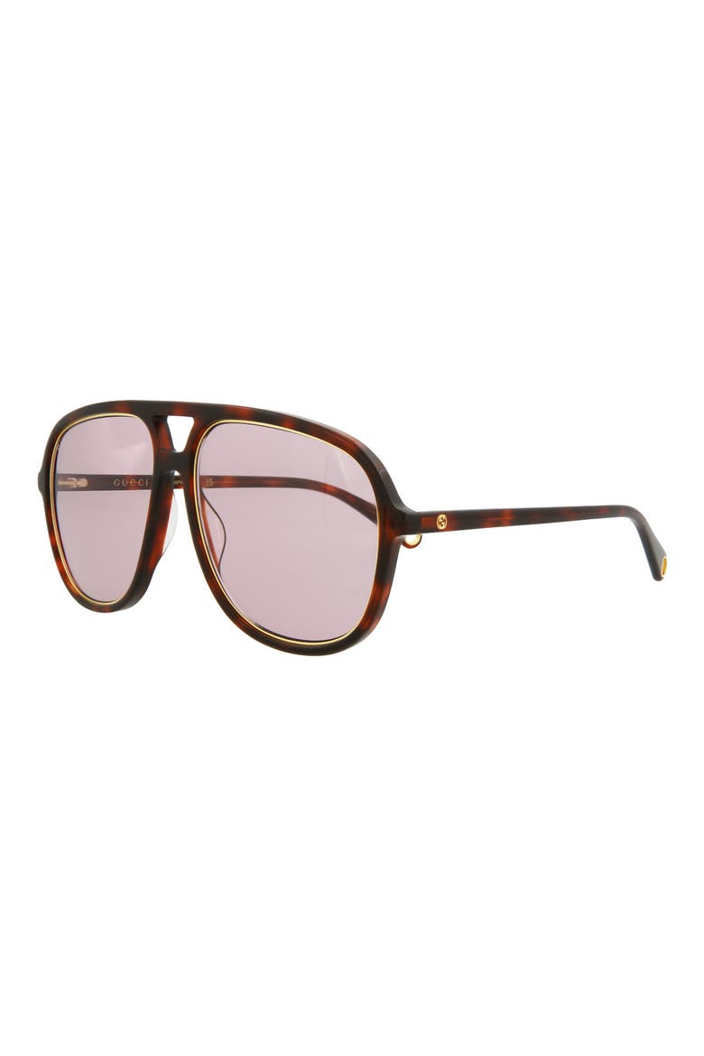 57mm Novelty Navigator Sunglasses, Alternate, color, HAVANA HAVANA PINK
