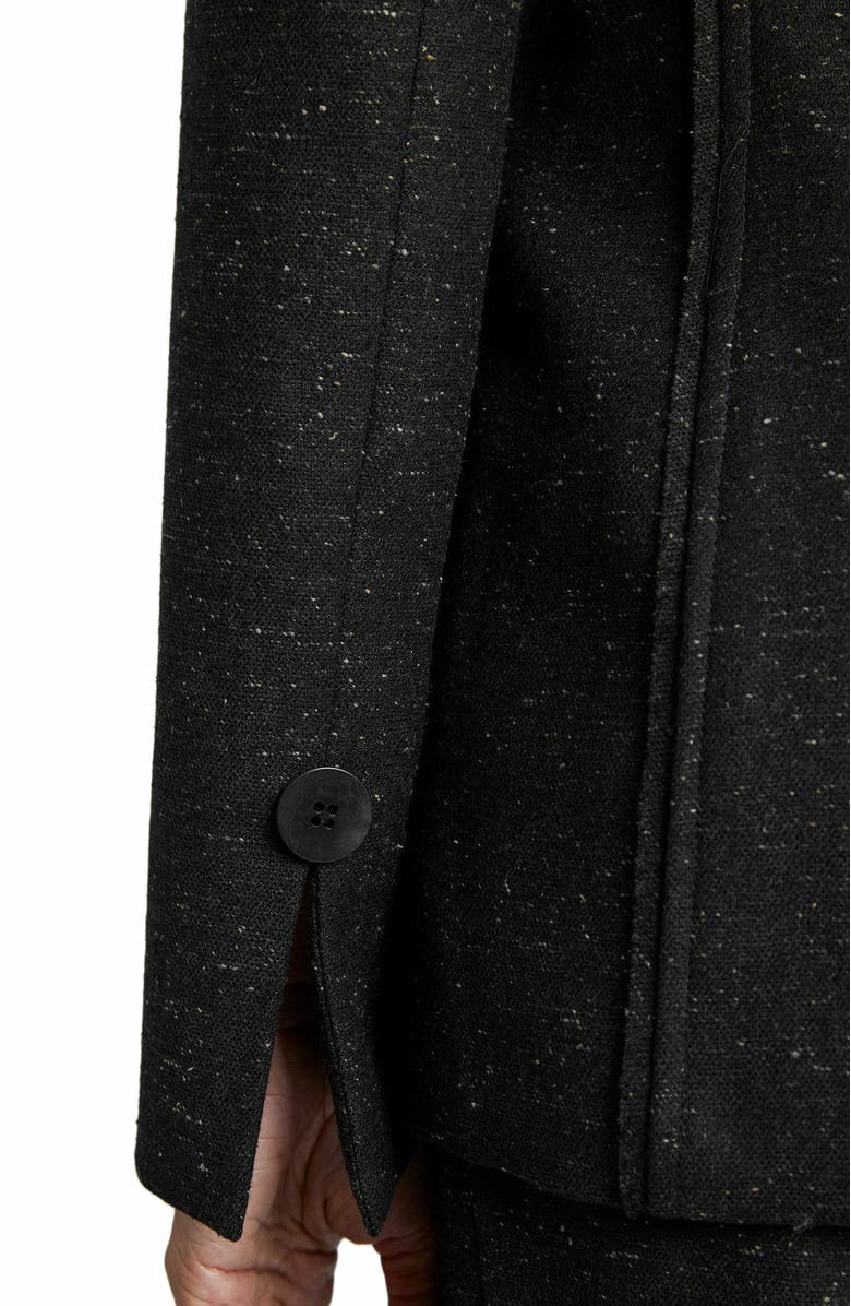 Santorelli JESS Single Button Jacket in Charcoal Wool Donegal, Alternate, color, 