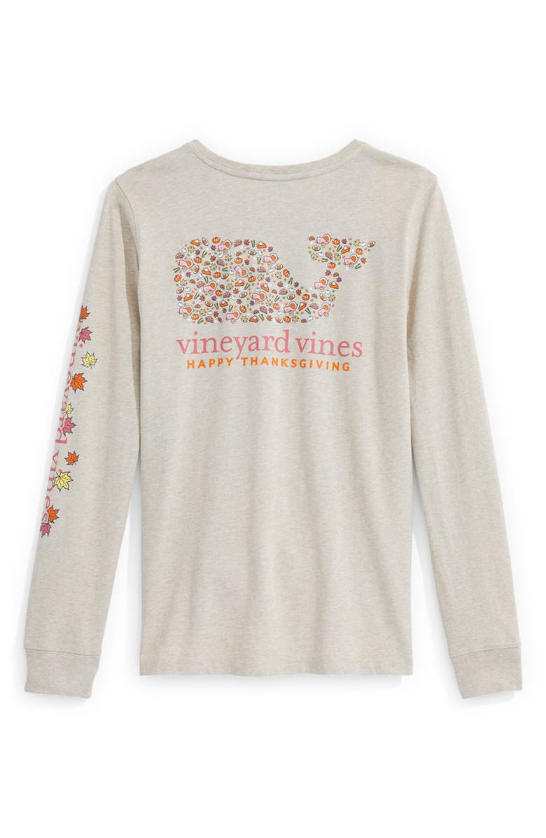 vineyard vines Thanksgiving Long Sleeve Graphic Cotton Tee, Alternate, color,