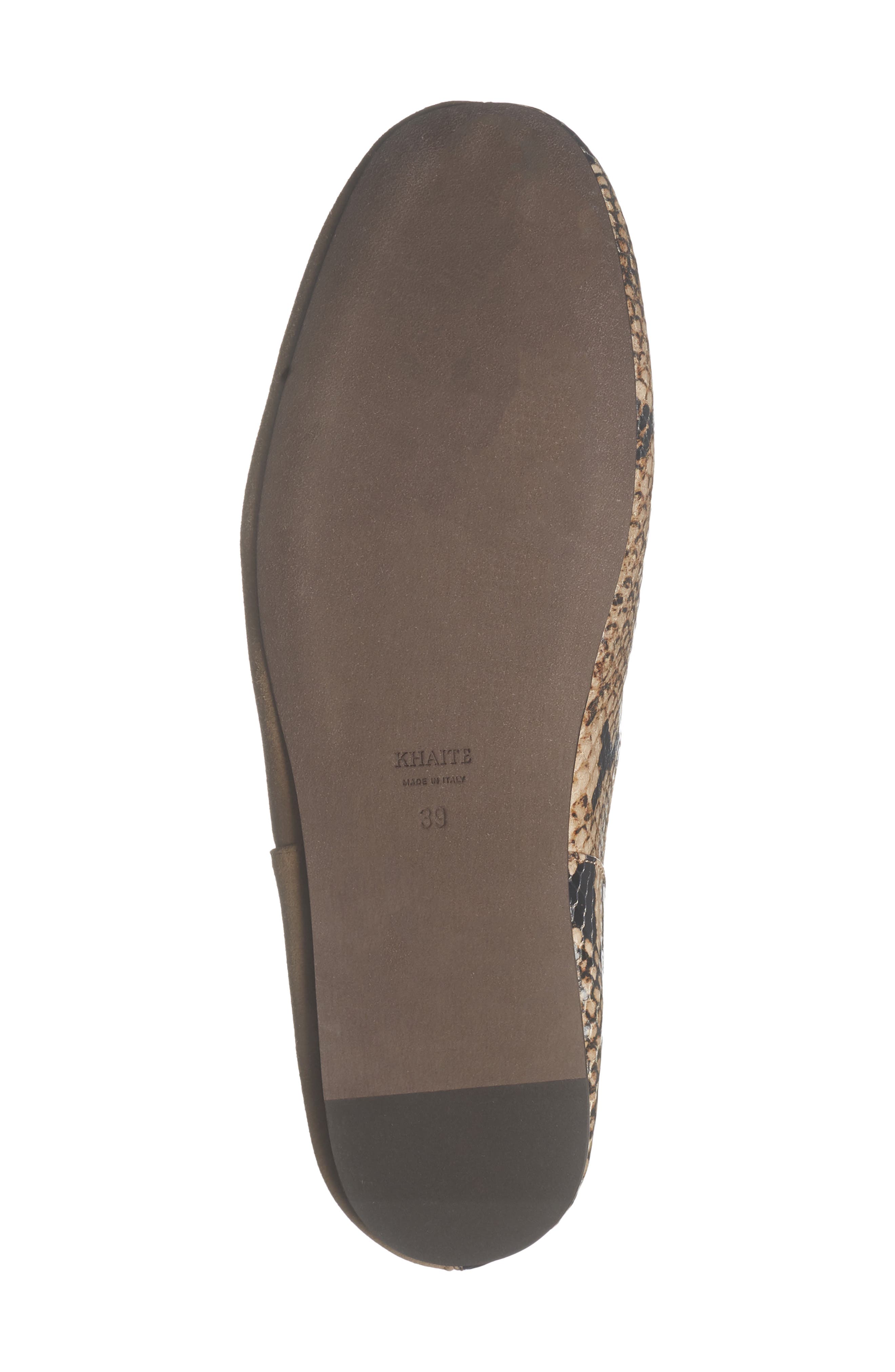Khaite Jane Snakeskin Embossed Ballet Flat, Alternate, color, Dattero