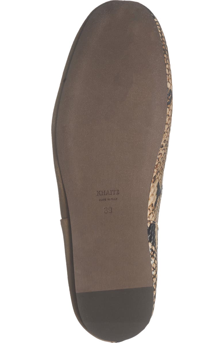 Khaite Jane Snakeskin Embossed Ballet Flat, Alternate, color, Dattero