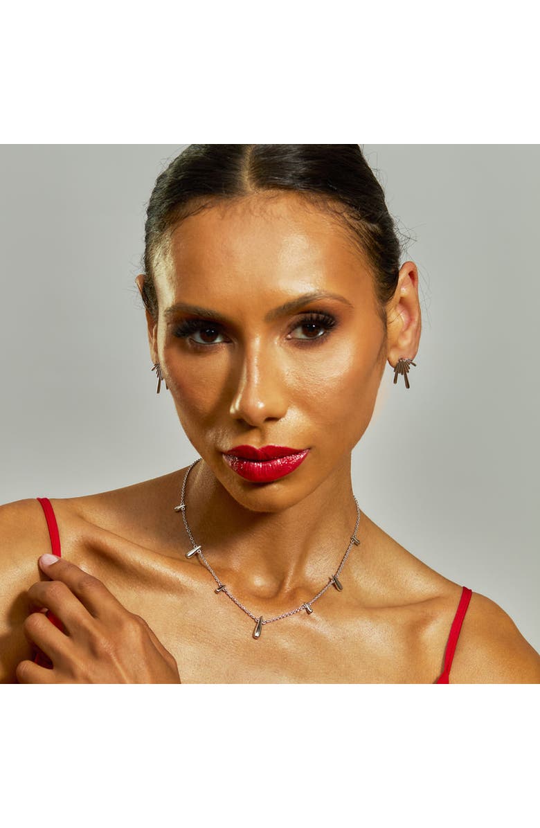 Lucy Quartermaine Shard Station Necklace, Alternate, color, Sterling Silver