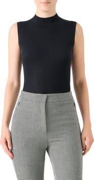 Akris Rib Silk & Cotton Sleeveless Sweater