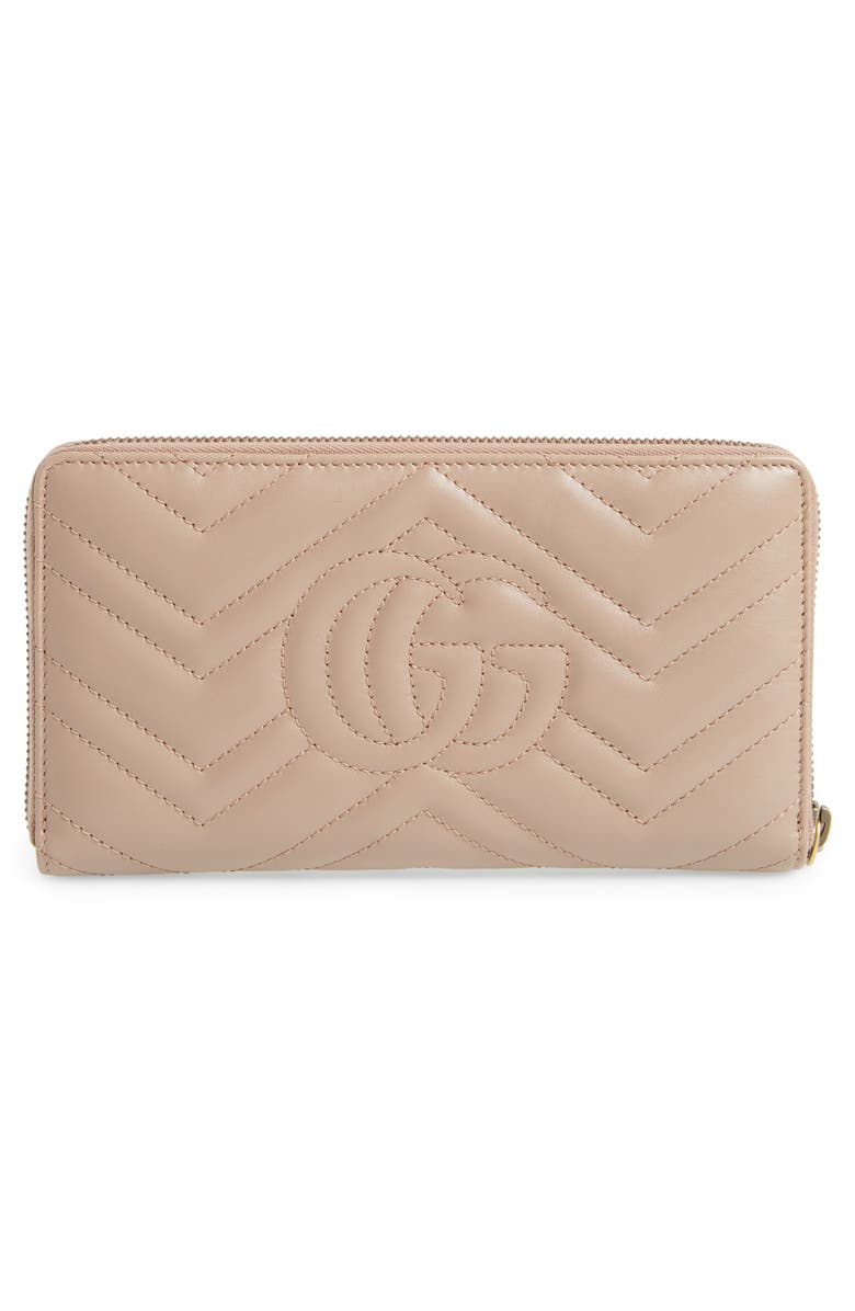 Gucci GG Matelassé Leather Zip Around Wallet, Alternate, color,