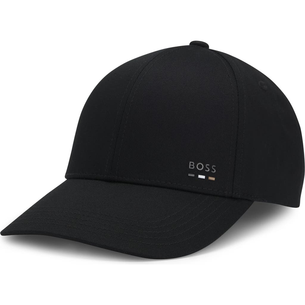 Hugo Boss Boss Zed Cotton Twill Baseball Cap In Black