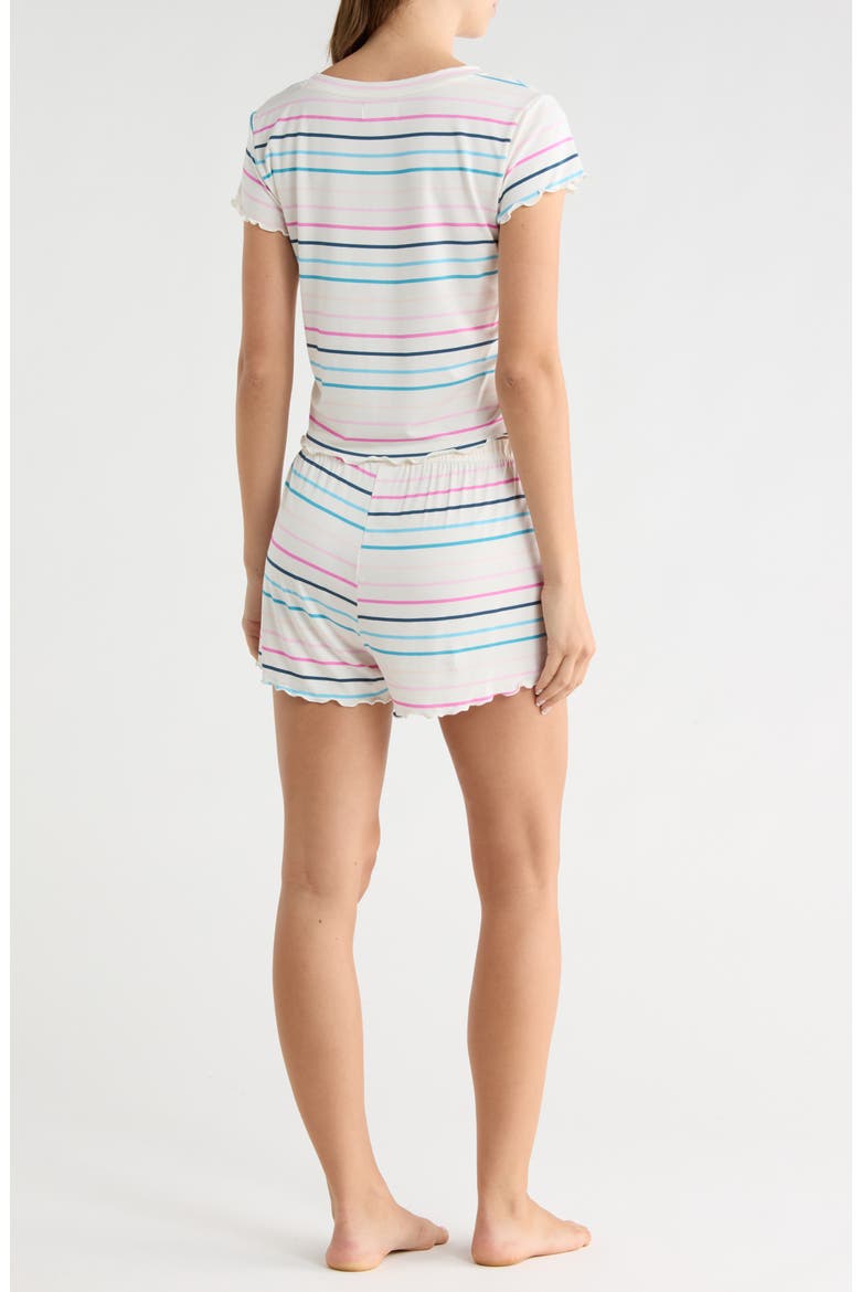 After Hours Short Pajama Set, Alternate, color, IVORY- BLUE B TRULY STRIPE