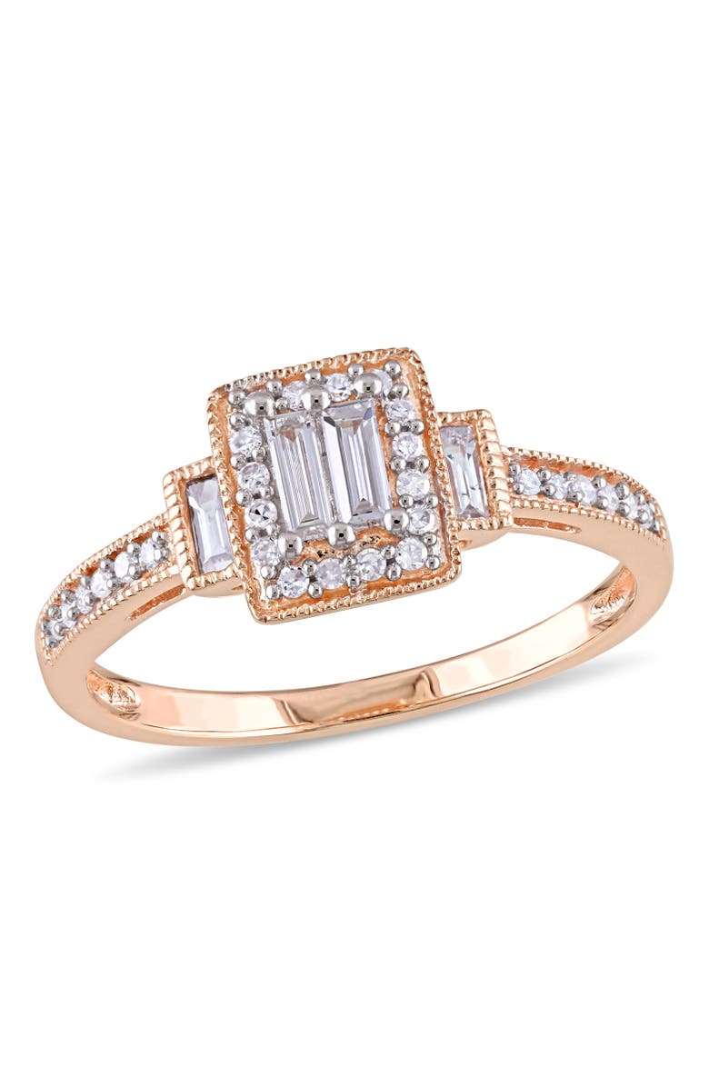 Julianna B. 1/3 CTTW Diamond Square Halo Ring 10k, Main, color,
