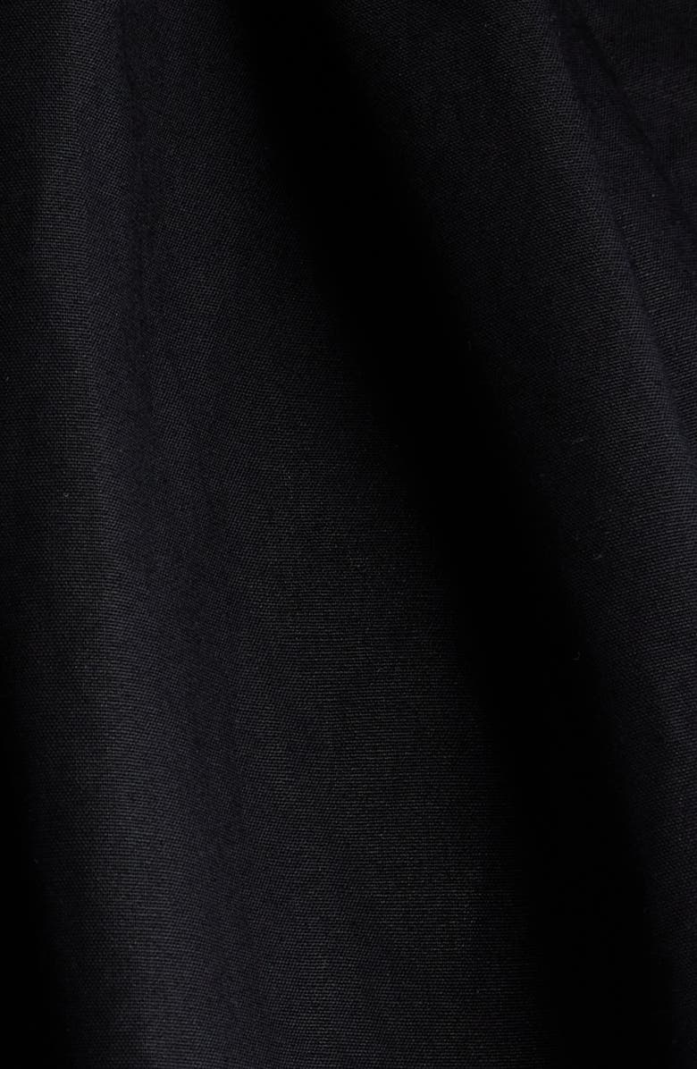 Balenciaga Hooded Cotton Poplin Midi Dress, Alternate, color, Black