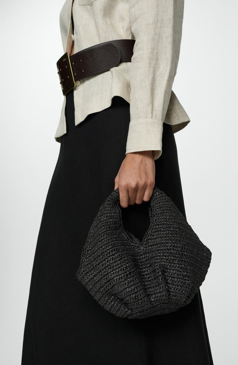 MANGO Linen Blend Skirt, Alternate, color, 