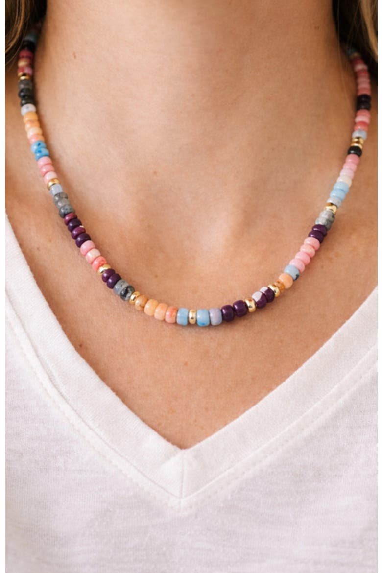 French Market Necklace, Alternate, color, Red