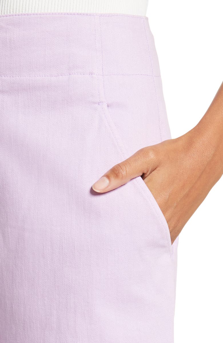 Tibi Wide Leg Crop Denim Pants, Alternate, color, 