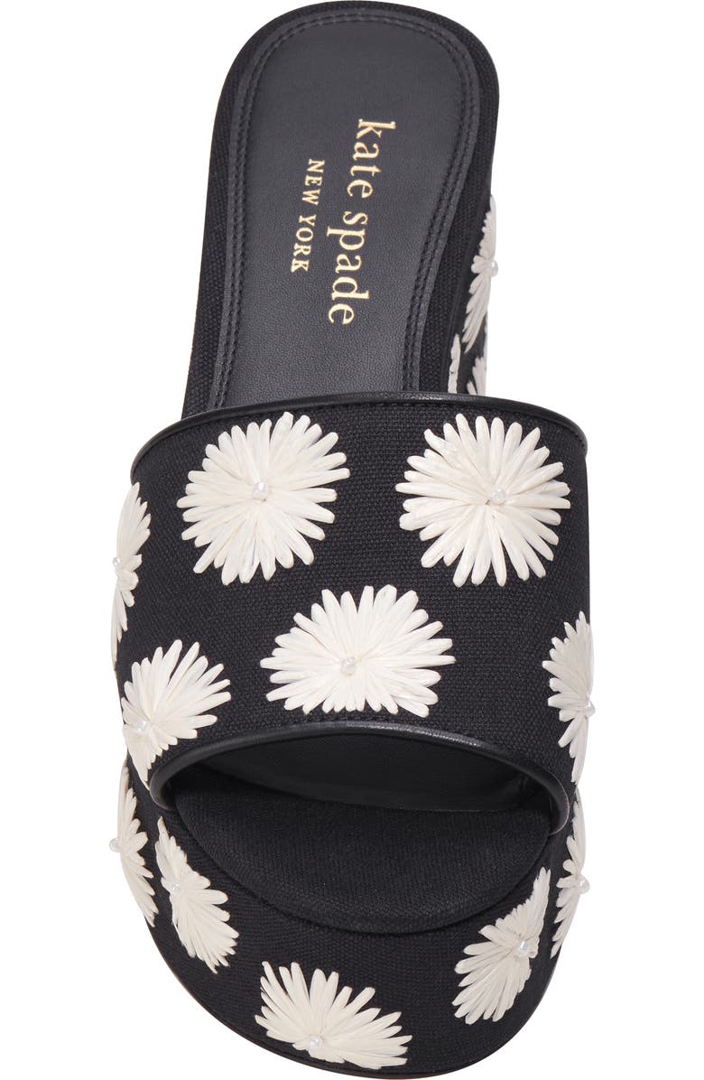 Kate Spade New York ibiza platform slide sandal, Alternate, color, Black/ Cream