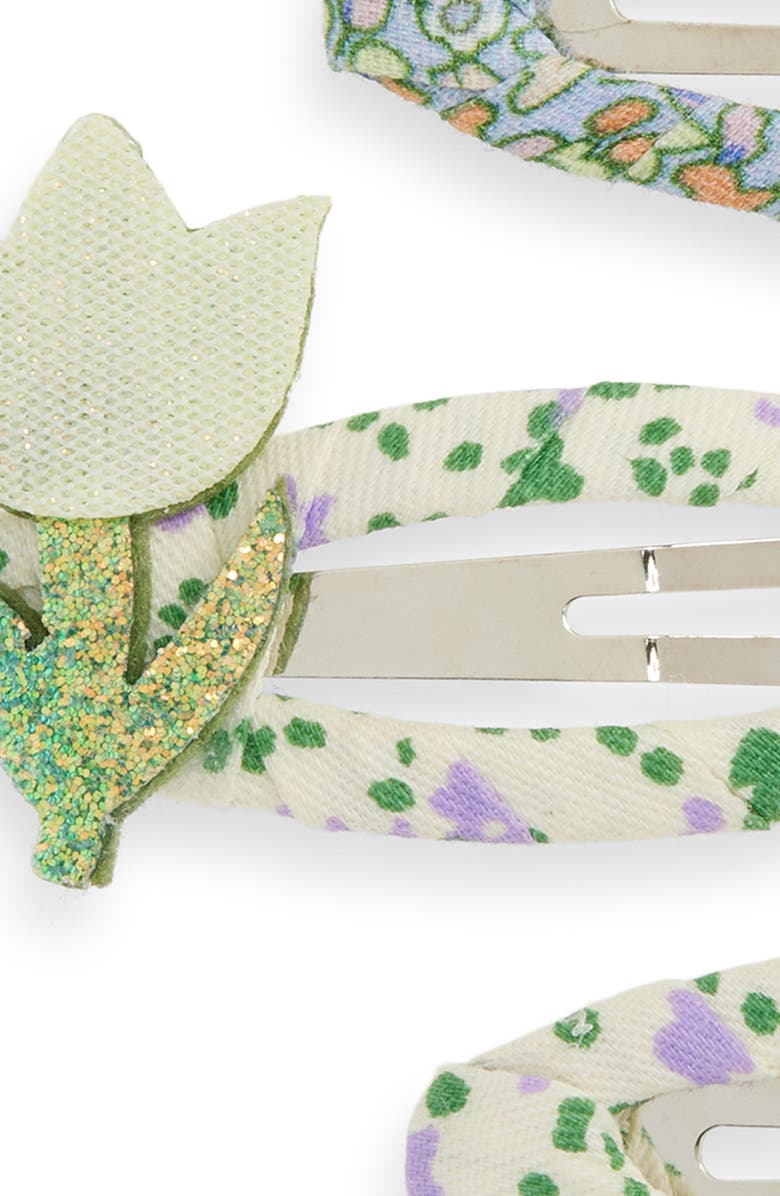 Mimi & Lula Kids' Penelope Pig Assorted 4-Pack Glitter Mini Hair Clips, Alternate, color, Pink