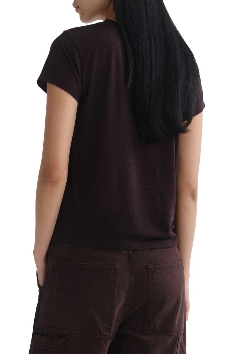 Long Line Adine Tee, Alternate, color, RISTRETTO DARK HEATHER PLUM