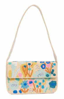 Collection XIIX Beaded Abstract Floral Shoulder Bag