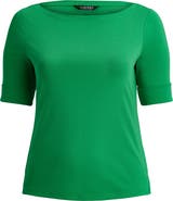 Lauren Ralph Lauren Cotton Boat Neck Top