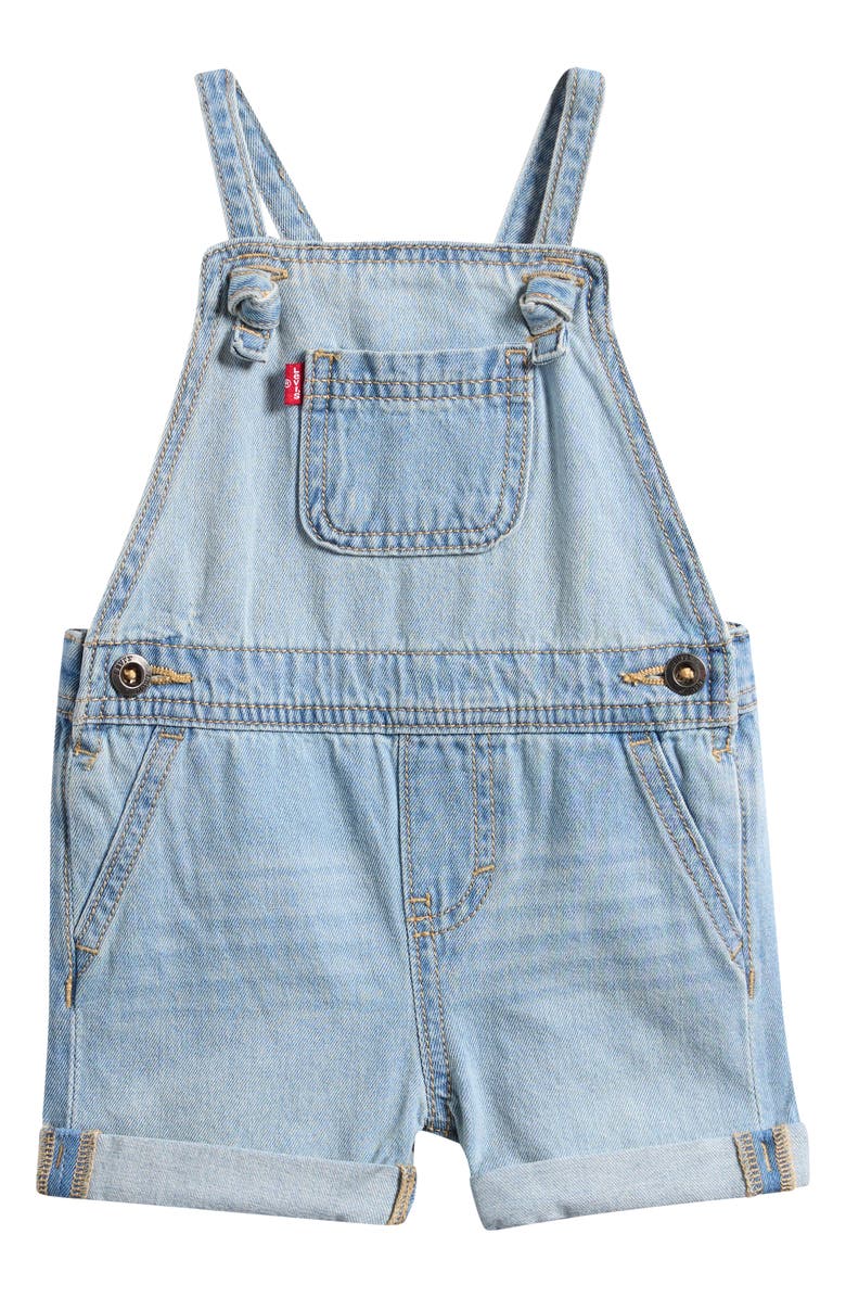 Levi's Cotton Denim Short Overalls, Main, color, Day Off