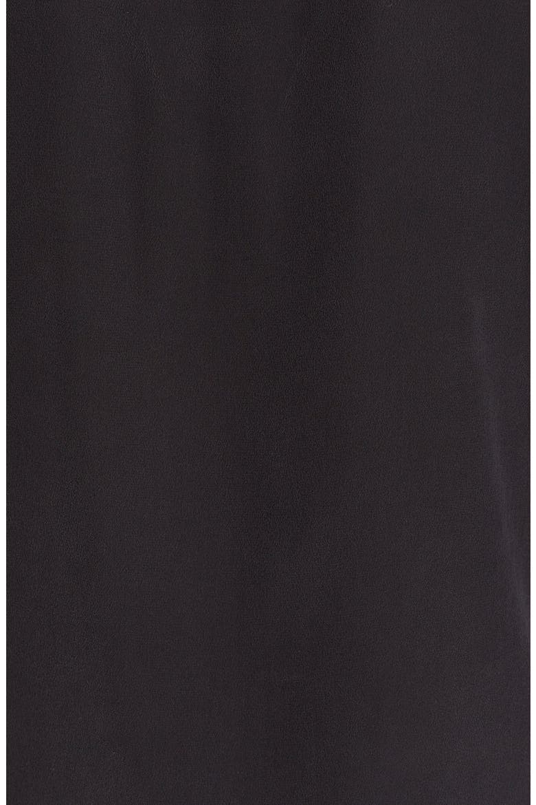 'Adalyn' Panther Graphic Silk Shirt, Alternate, color, TRUE BLACK