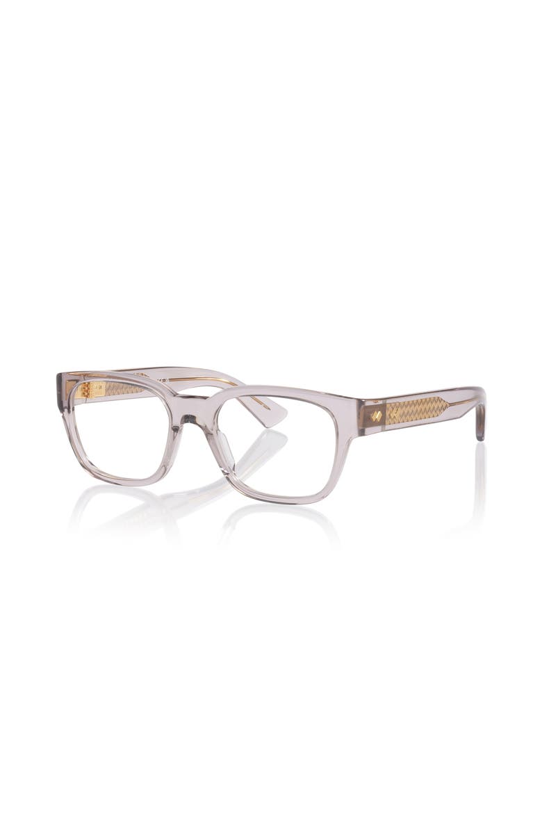 Bottega Veneta 52mm Rectangle optical glasses, Main, color, Grey