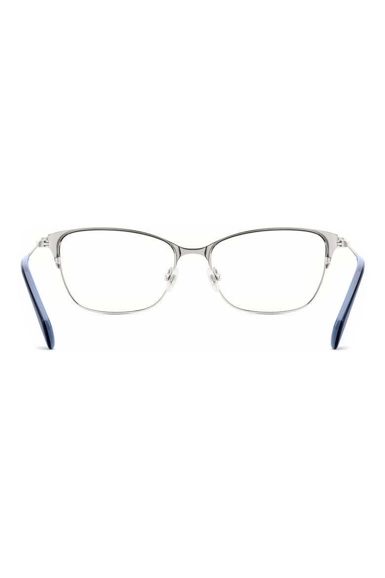 lidia 54mm rectangular reading glasses, Alternate, color, BLUE