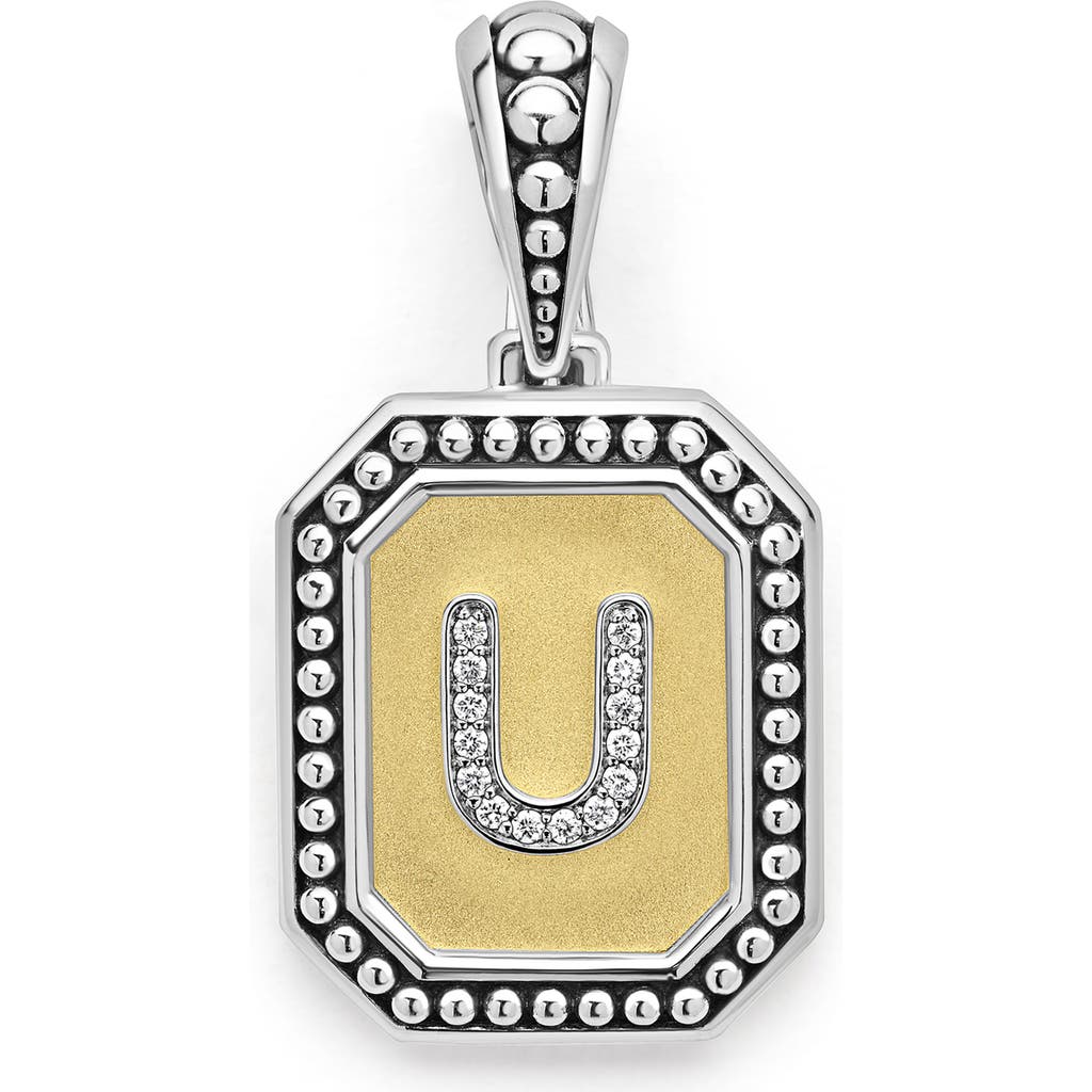 Lagos Signature Caviar Initial Enhancer In Two-tone U