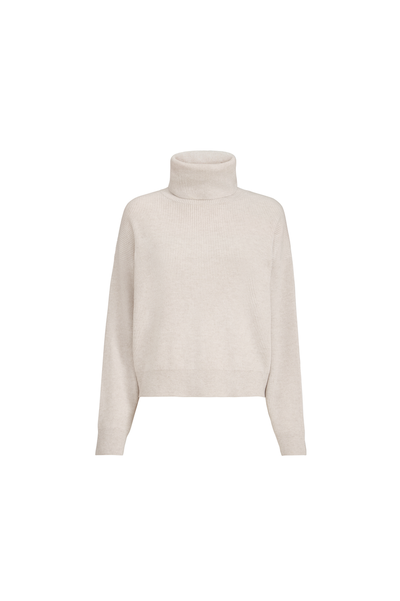 Wool, cashmere and silk sweater, Alternate, color, Cool Beige