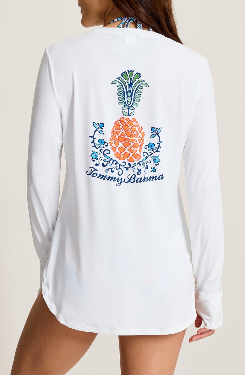 Tommy Bahama Tropical Rashguard, Alternate, color, White