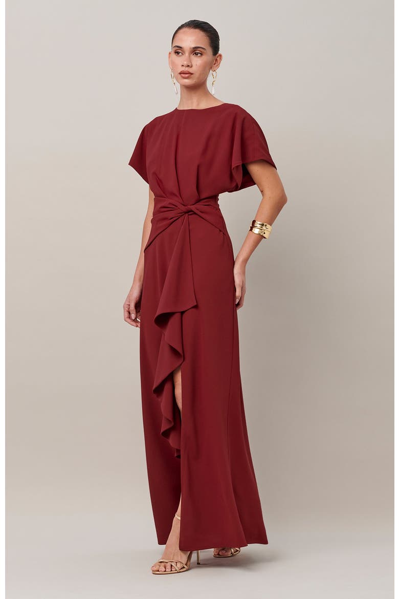 Fionah Midi Dress, Alternate, color, Burgundy