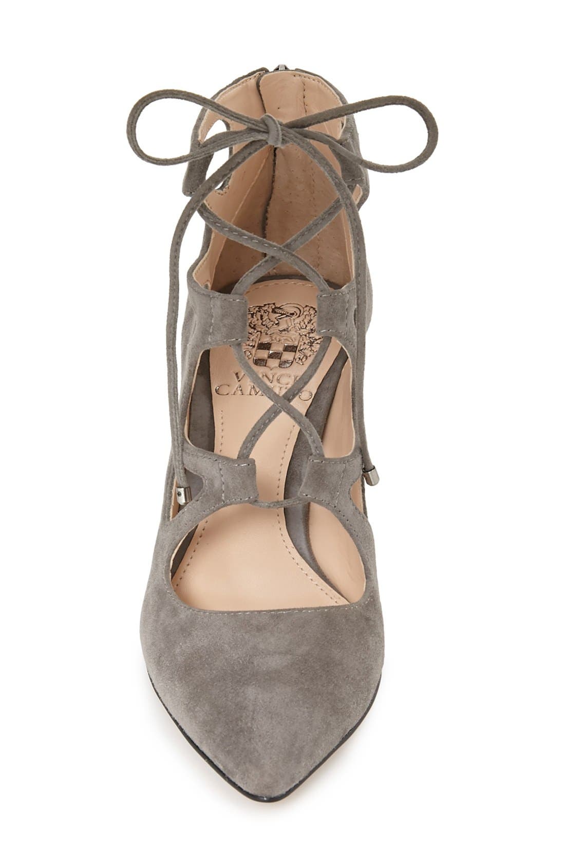 'Bodell' Lace Up Pump, Alternate, color, GREY SUEDE