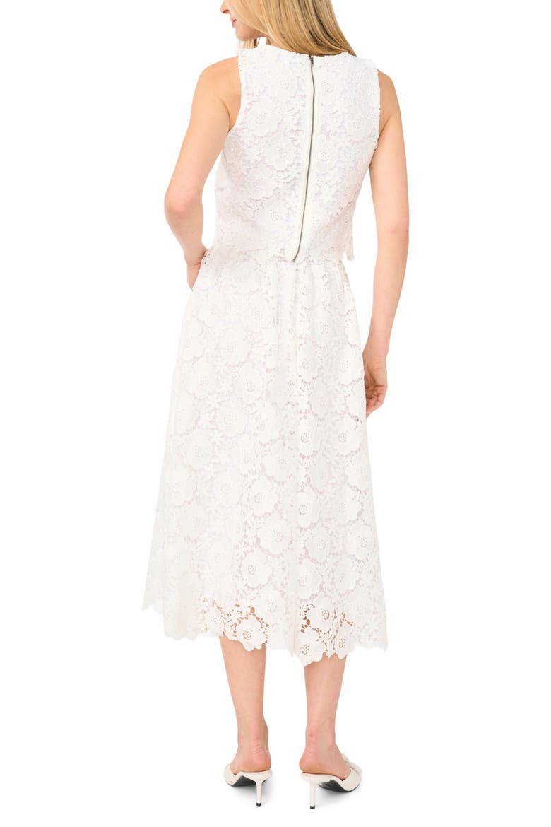 Floral Lace A-line Midi Skirt, Alternate, color, ULTRA WHITE