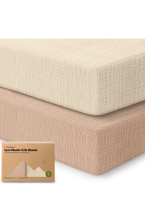 2-Pack Lyra Muslin Crib Sheets