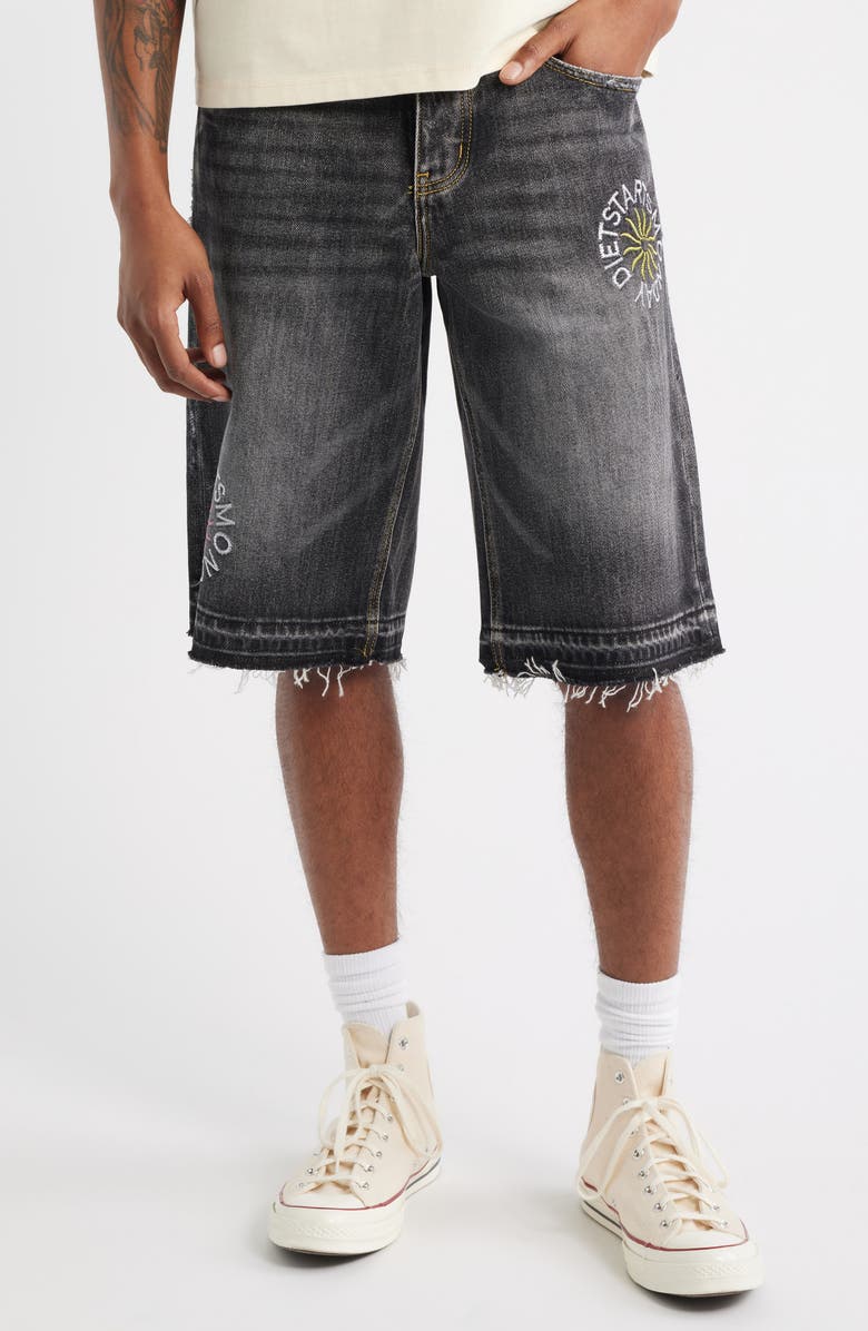 DIET STARTS MONDAY Sol Denim Shorts, Main, color, Black