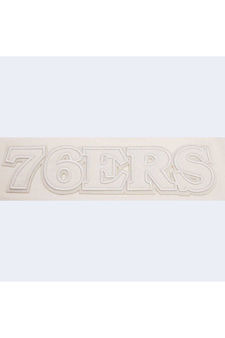 Women's Pro Standard  Cream Philadelphia 76ers Neutral Boxy Crop T-Shirt, Alternate, color, Cream