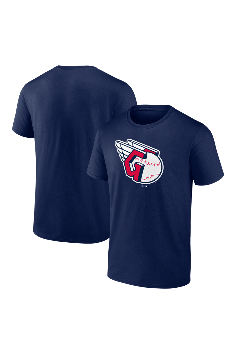 Men's Logo Athletic Navy Cleveland Guardians Official Logo T-Shirt, Main, color, Navy