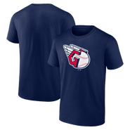 Logo Athletic Men's Logo Athletic Navy Cleveland Guardians Official Logo T-Shirt