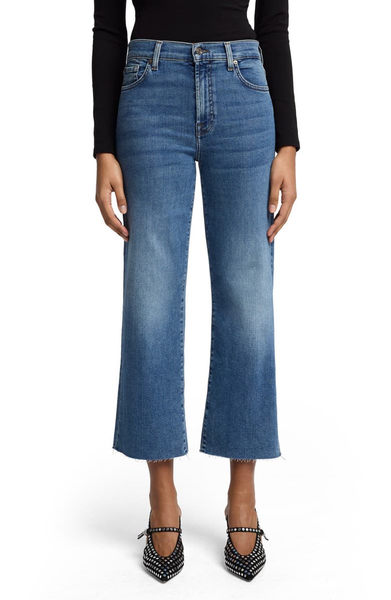 7 For All Mankind Alexa Crop Flare Stretch Denim Jeans, Main, color, 