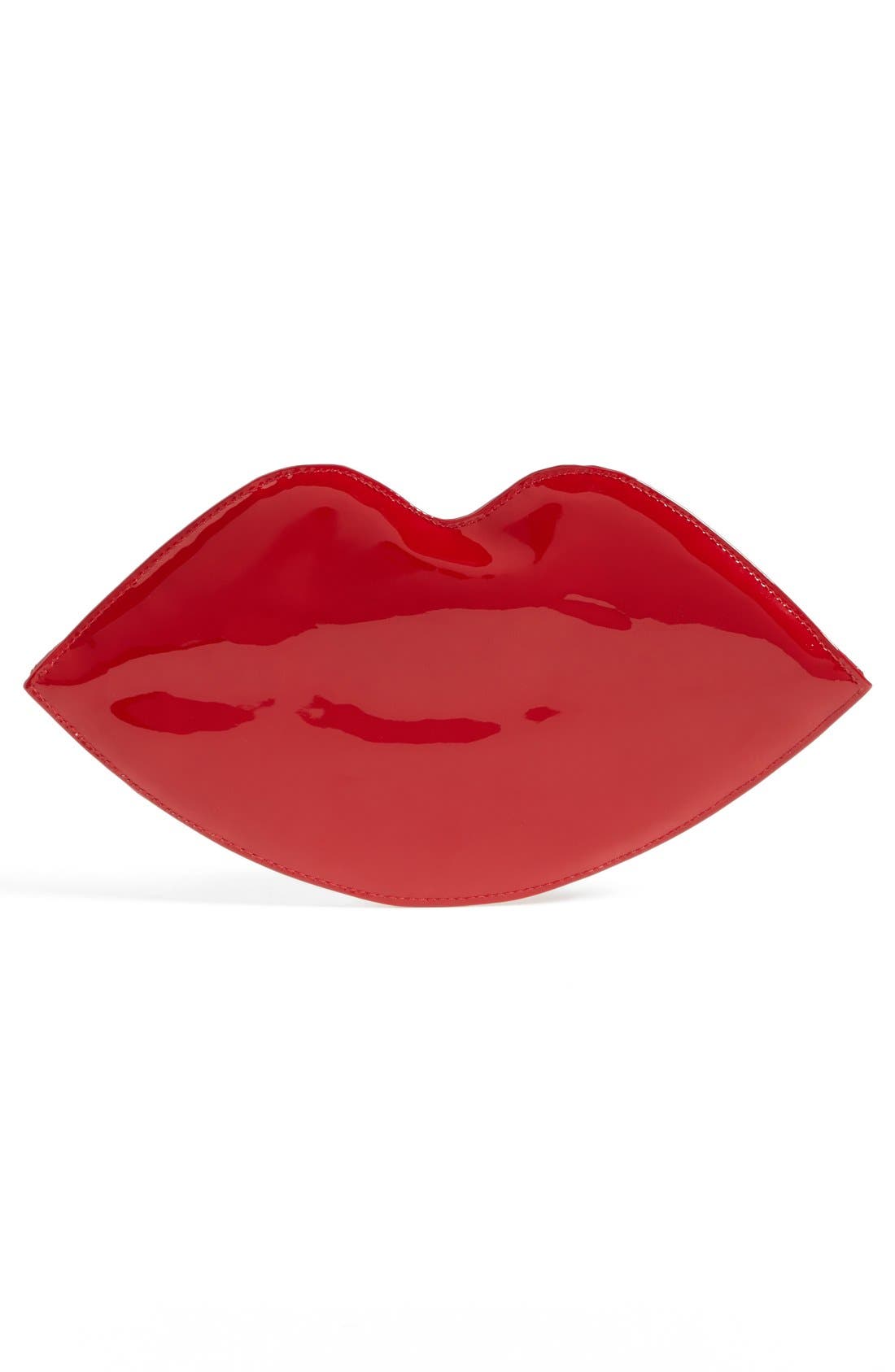 Lip Shaped Clutch, Alternate, color, ROUGE