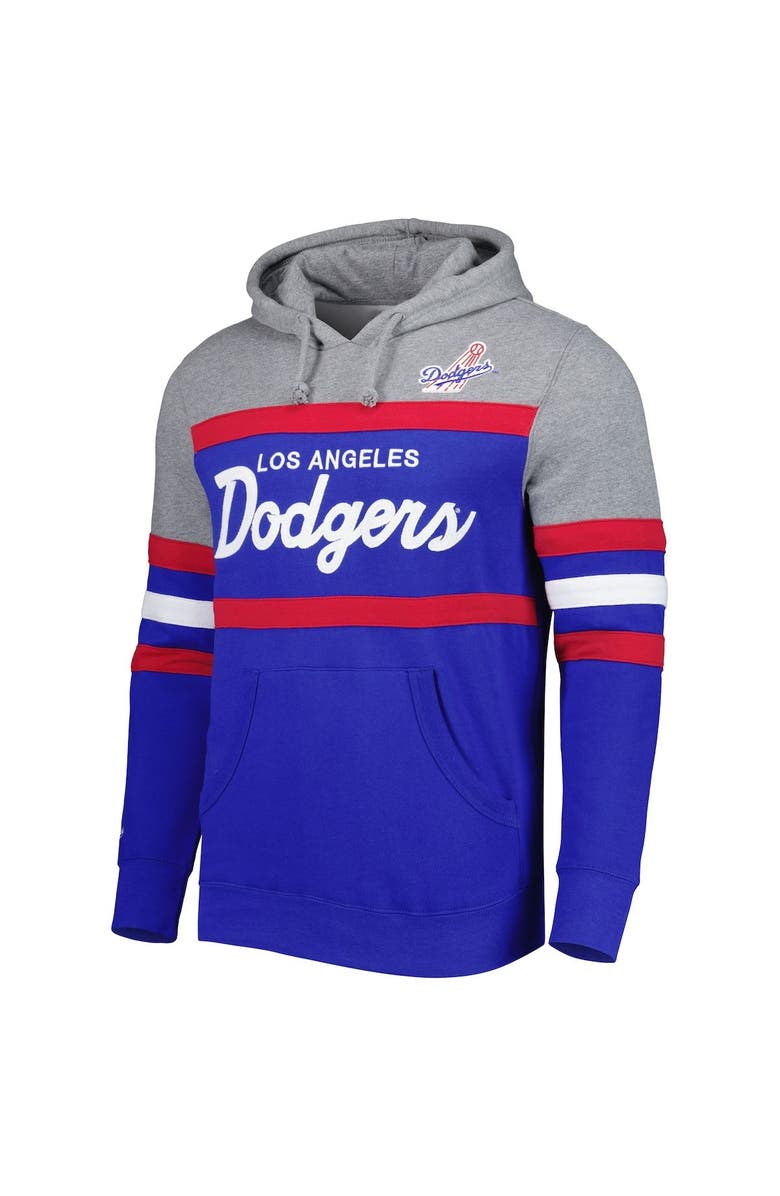 Mitchell & Ness Men's Mitchell & Ness Royal Los Angeles Dodgers Head Coach Pullover Hoodie, Alternate, color, 